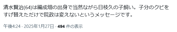 清水賢治の経歴はアニメ畑！高学歴で日枝久の手下